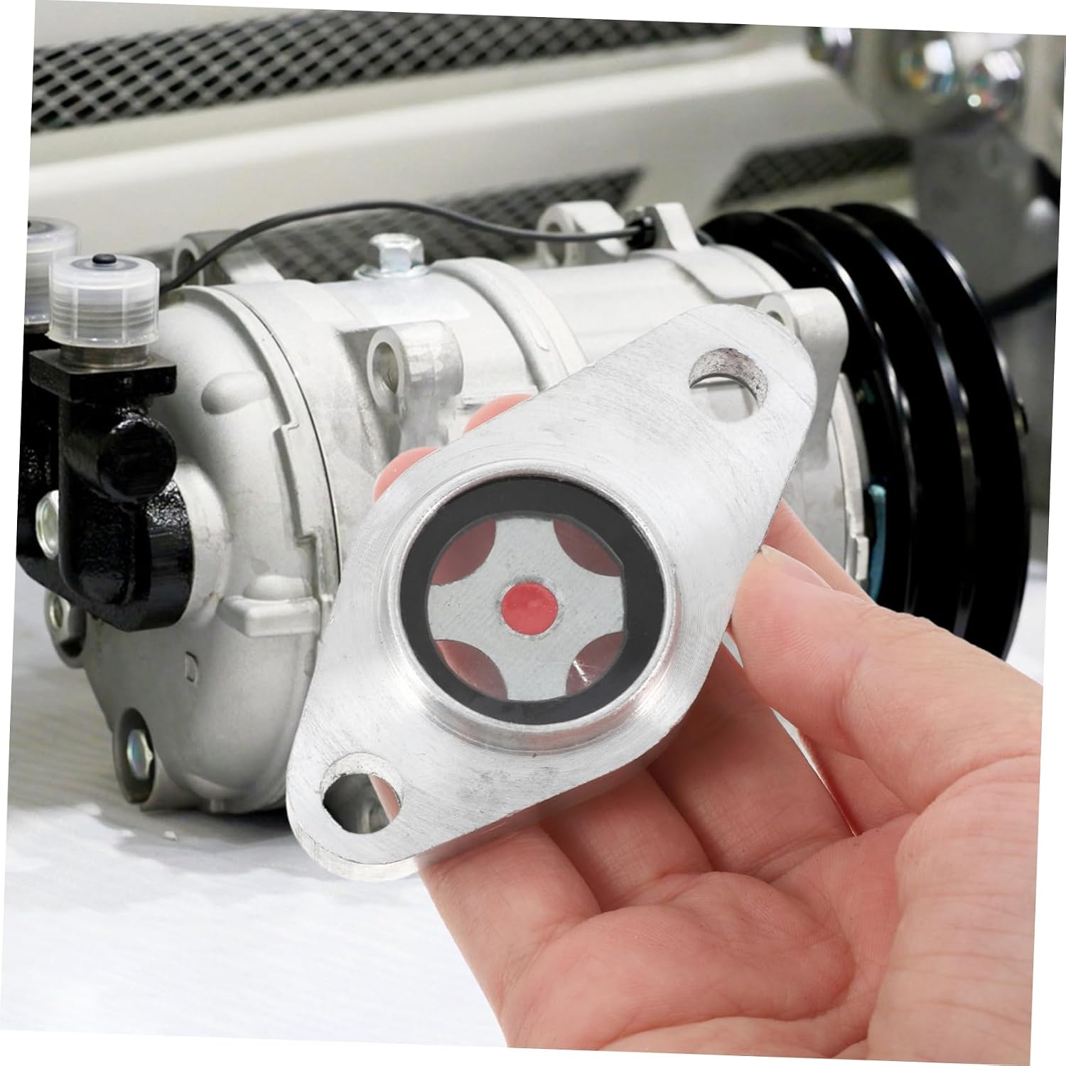 Artibetter Air Compressor Oil Cooler Inlet Connector Gasket Oil Pump Mounting Part Zinc Alloy Easy to Install High Performance