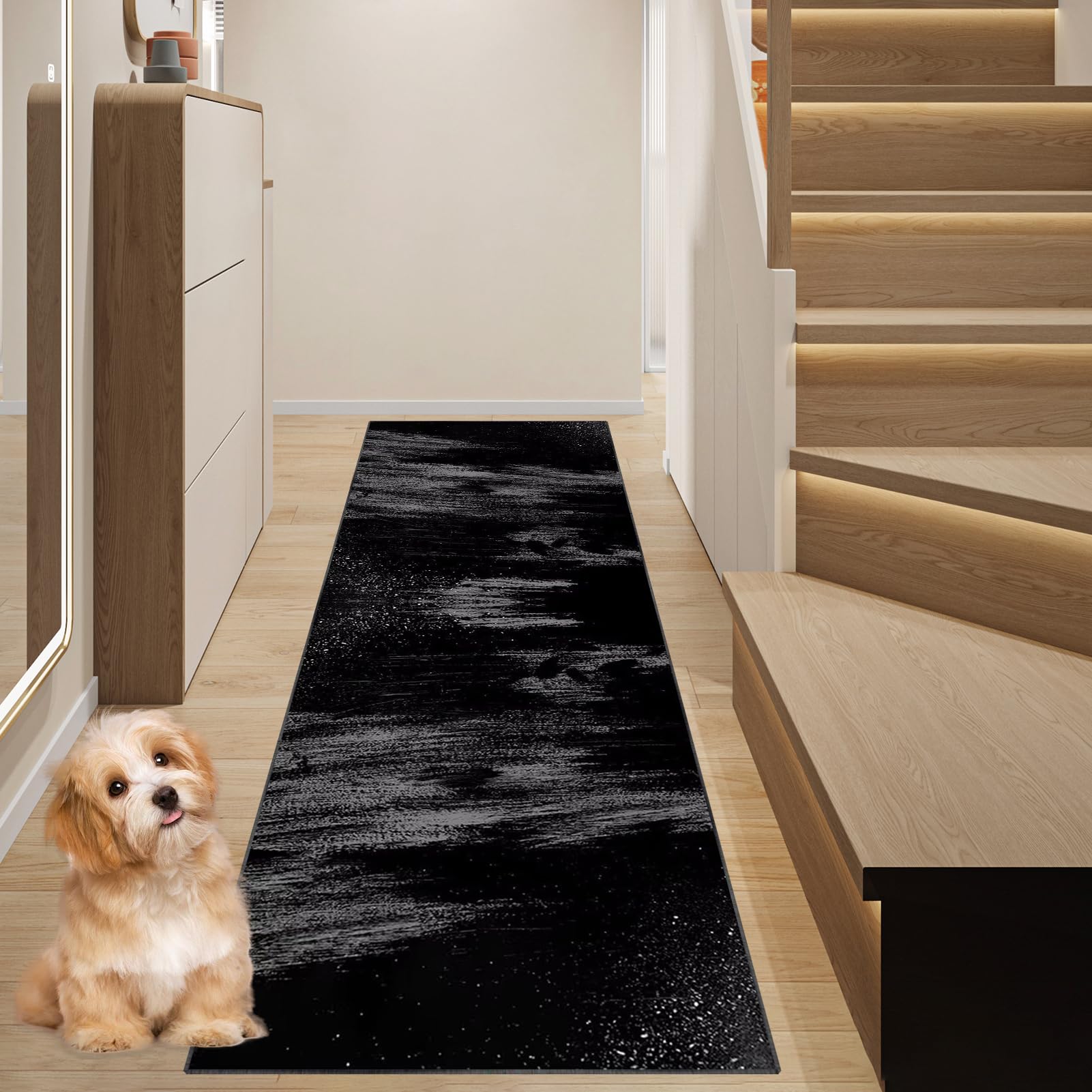 Tappeto Passatoia Tappeto da Cucina Lungo 50 x 300 cm Tappeto Runner Corridoio Lavabile Antiscivolo Tappeti Runner Largo Tappeto Passatoia per Cucina Salotto Camera da Letto Casa Ingresso Interno