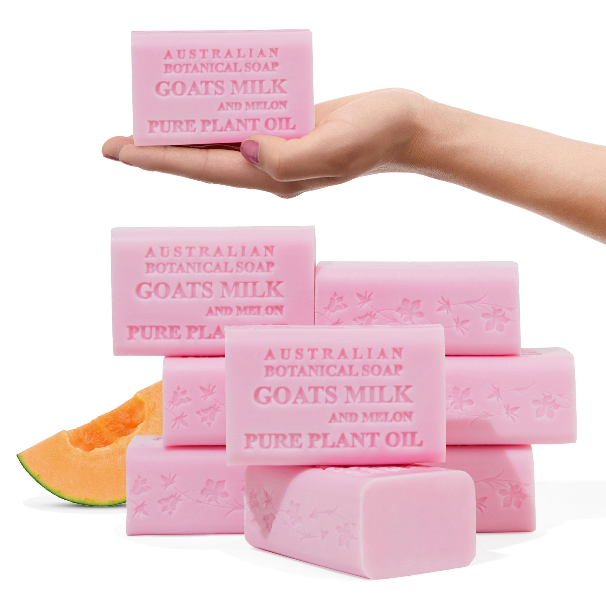 Australian Botanical Soap Goat Milk Soap with Melon, 6.6 oz., Pack of 8