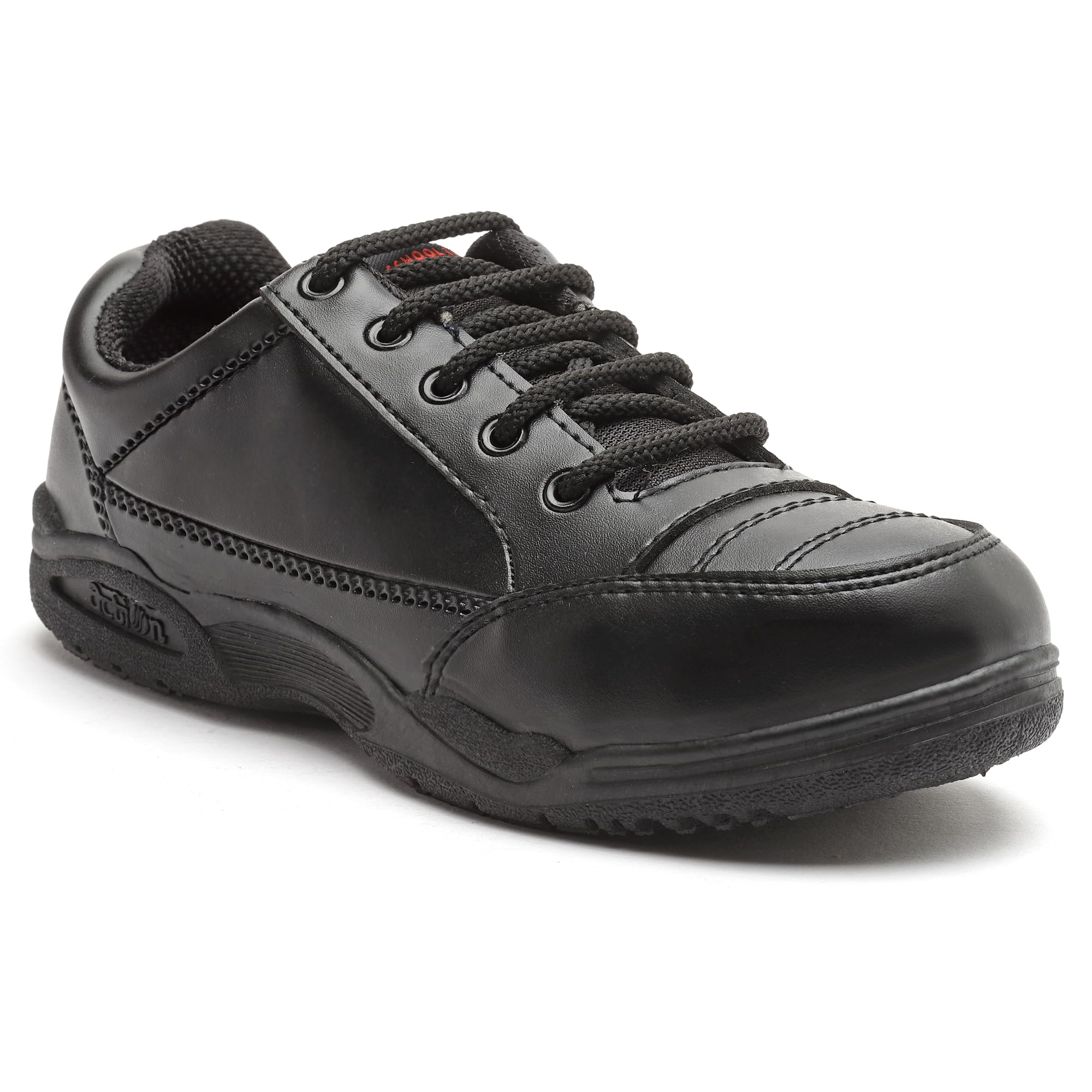 Action | A-1258 | Durable | Comfortable | Breathable | Lighweight | Sports | Lace-Up | School Shoes | for Boys Black