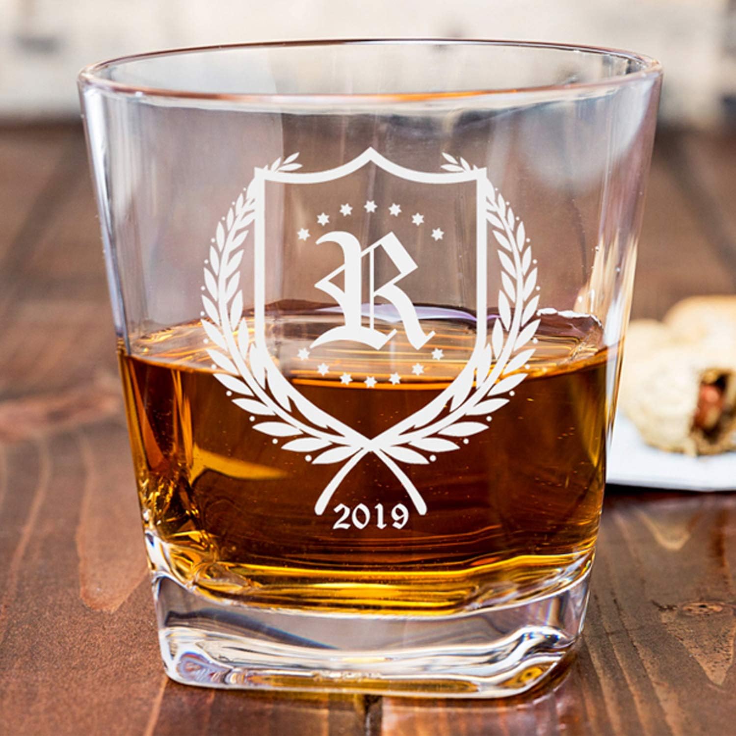 Personalized Cube Rocks Glass – Whiskey Glass | Groomsmen or Groomsman Gift - ShieldStar