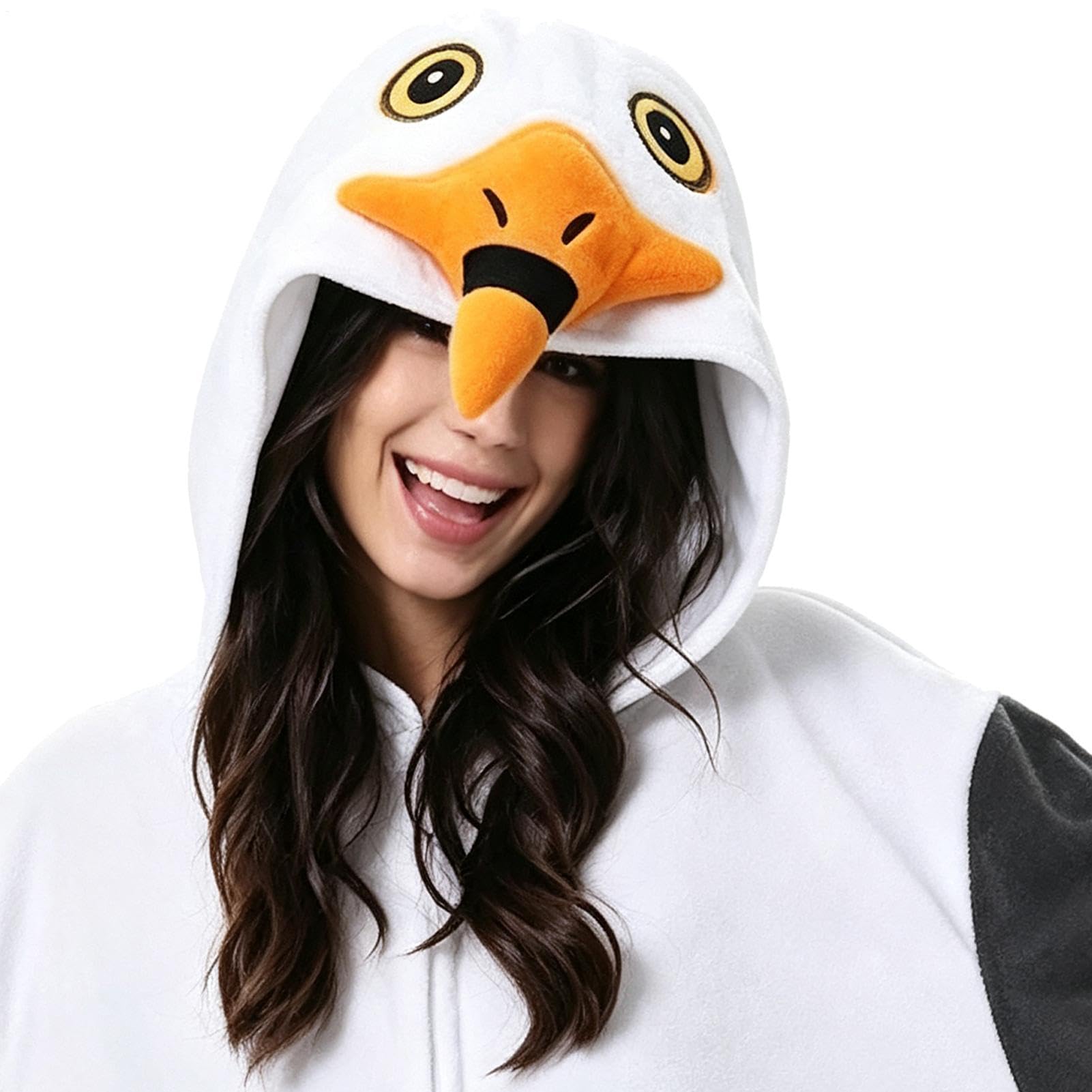 Generisch Pijamas Onesie para mujer, diseño de pájaro, corte holgado, ropa