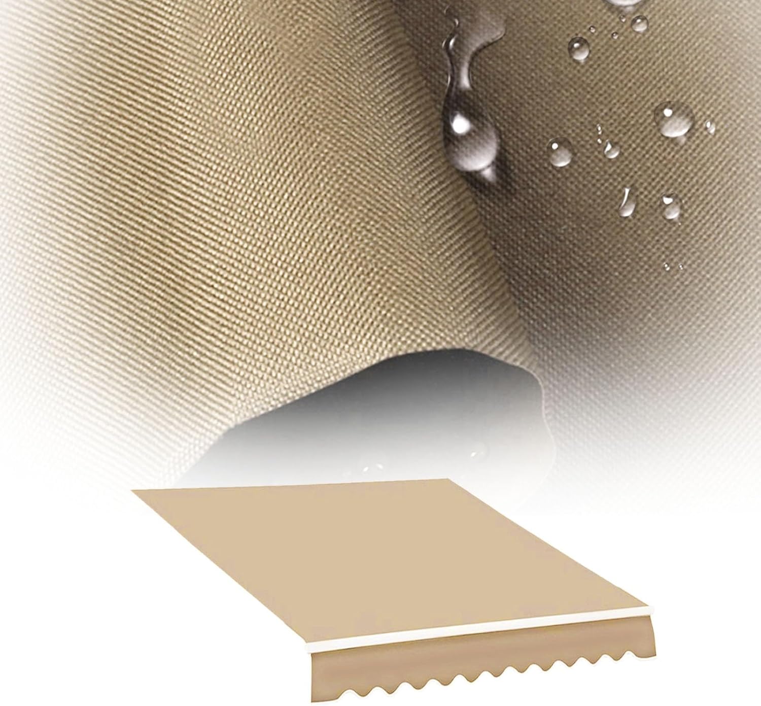 Outdoor Retractable Awning Replacement Fabric 6x3.0m Waterproof