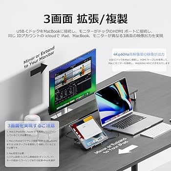 iPad - sayuさん専用 Amazon.co.jp: PULWTOP 9 in 1 iPad ドッキングステーション USB