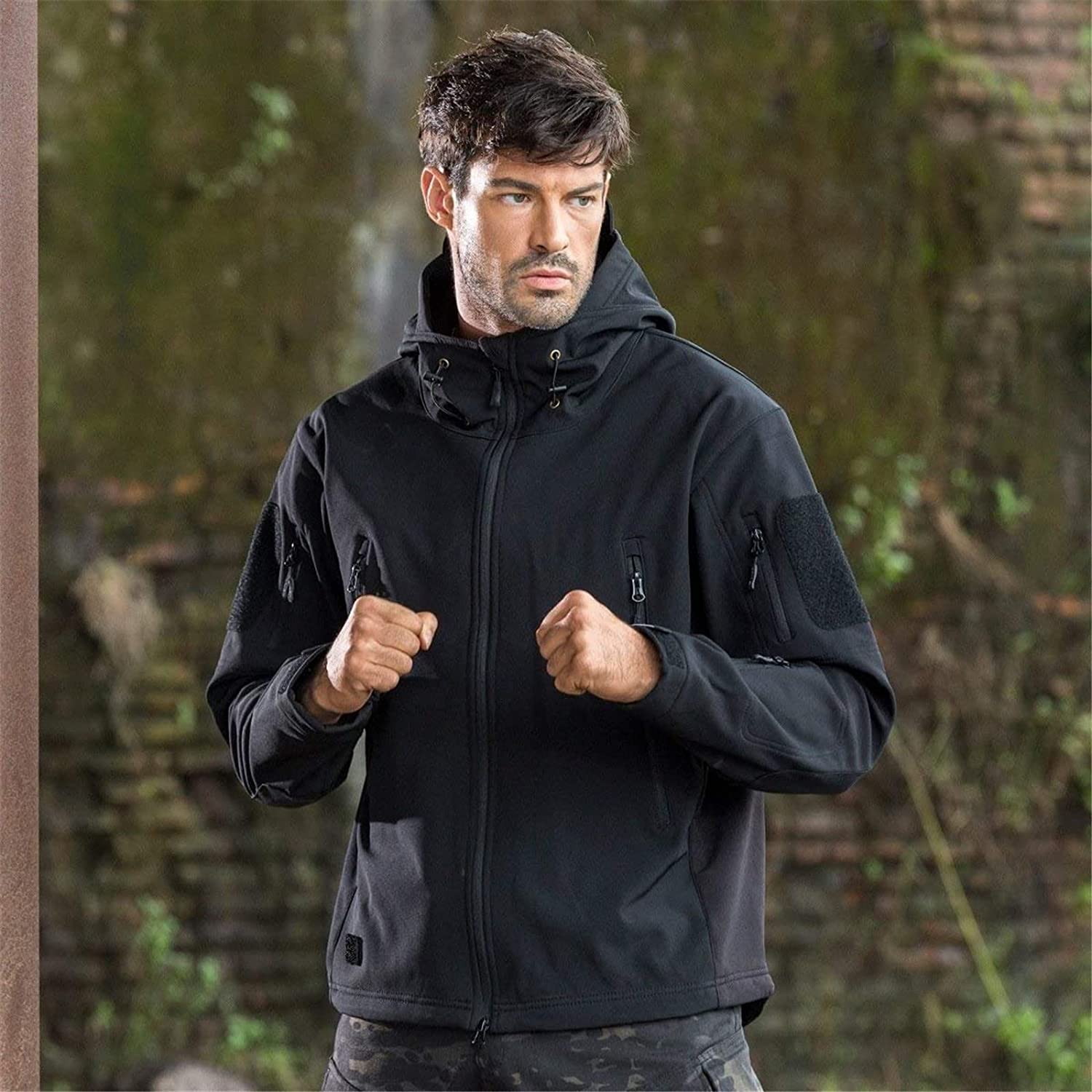 Veste Tactique Militaire à Capuche En Peau De Requin Pour Homme - Coupe-vent Imperméable - En Polaire Veste Tactique Militaire à Capuche En Peau De Requin Pour Homme - Coupe-vent Imperméable - En Polaire
