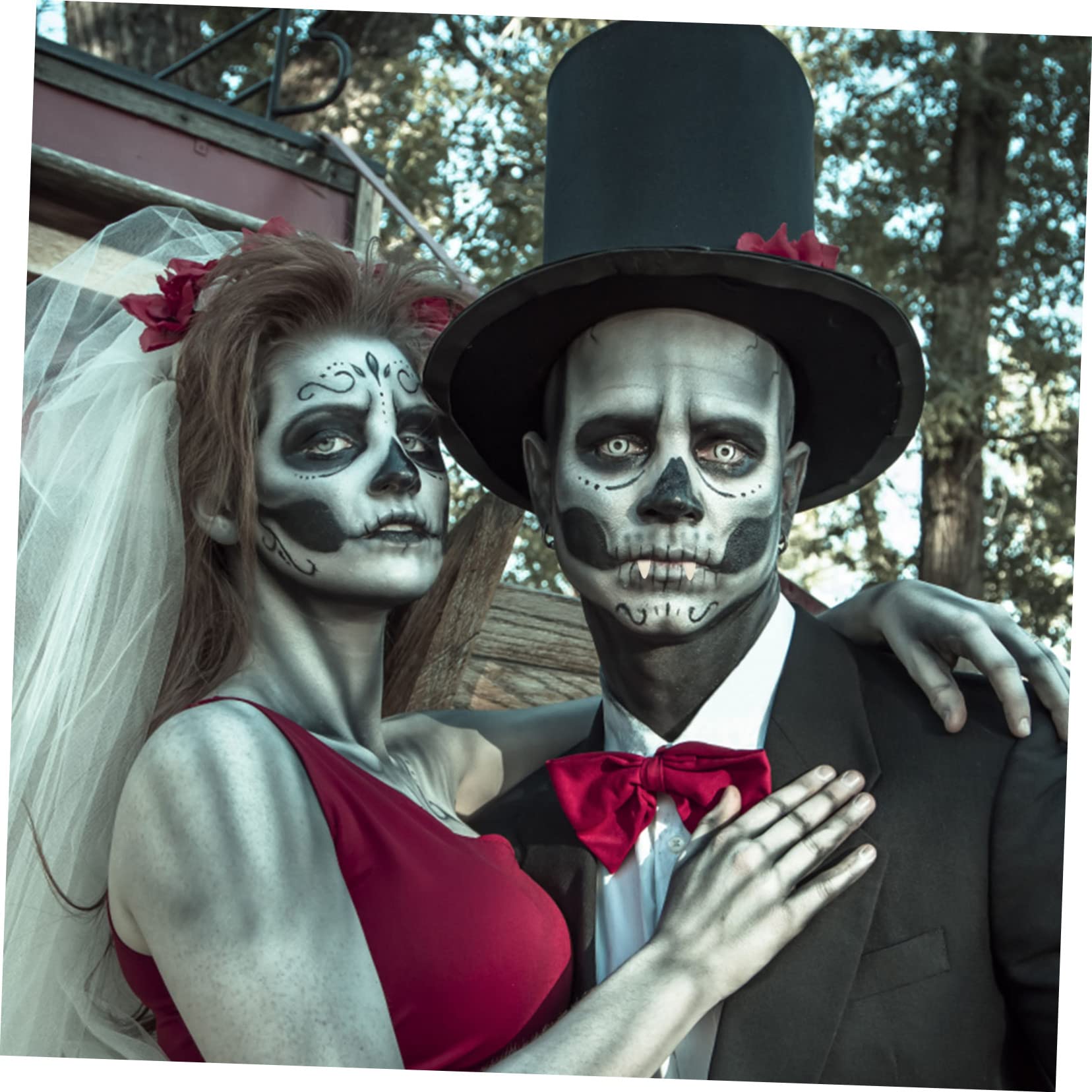 Alasum 5zestawy Sztuk Sztucznych Zębów Wampira Halloween Realistyczne Akcesoria Cosplay Do Maskarad i Imprez Różne z Klejem Do Zębów