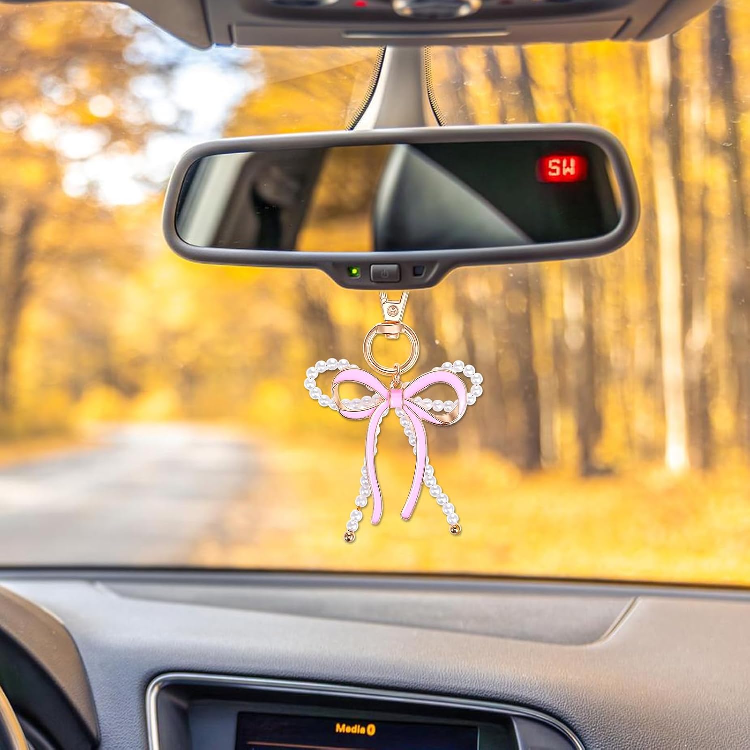 Pearl Bow Bag Charm, Bow Charm Keychain Cute Pearl Bows Keychain for Women Pink Bows Keychains Accessories for Purse Handbag Backpack Car Key Thanksgiving Day - Image 7