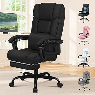 ALFORDSON Ergonomischer Bürostuhl Chefsessel, 150° Liegeposition,Schwarz