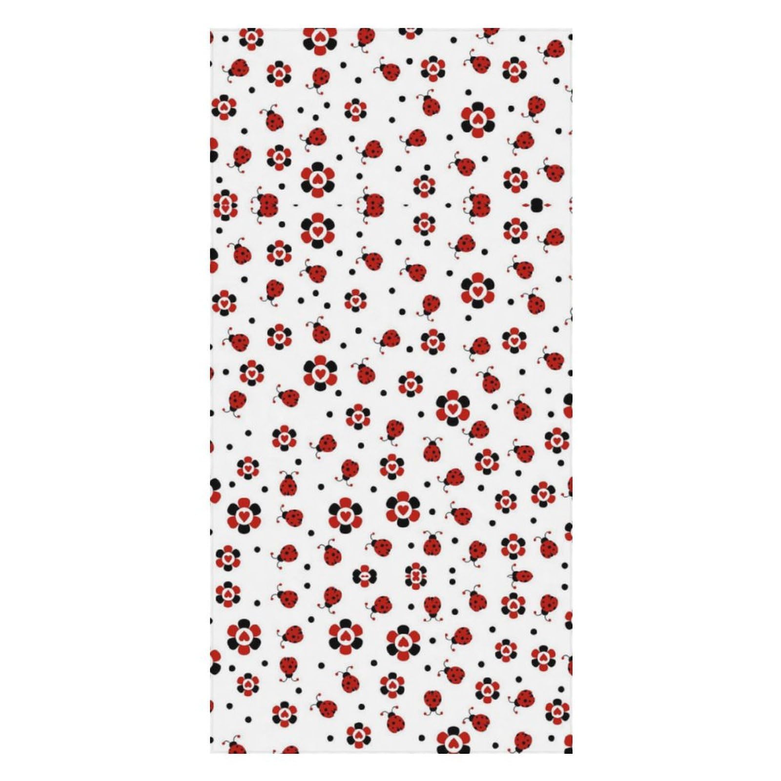LWORZIIB Beach Towel, Funny Ladybug Bath Towel, Pool Towel Great for Gym Swimming 80 X 160cm