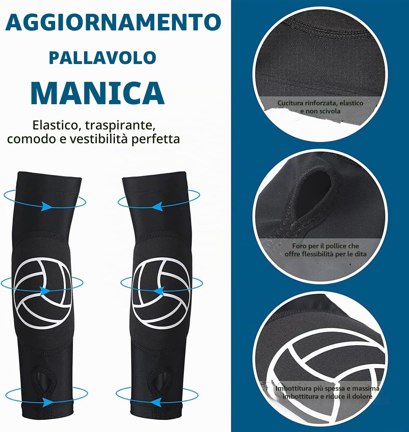 Bracciali da pallavolo, per bambini, per sport, avambraccio, a compressione, per pallavolo, per braccia, per sport, pallavolo
