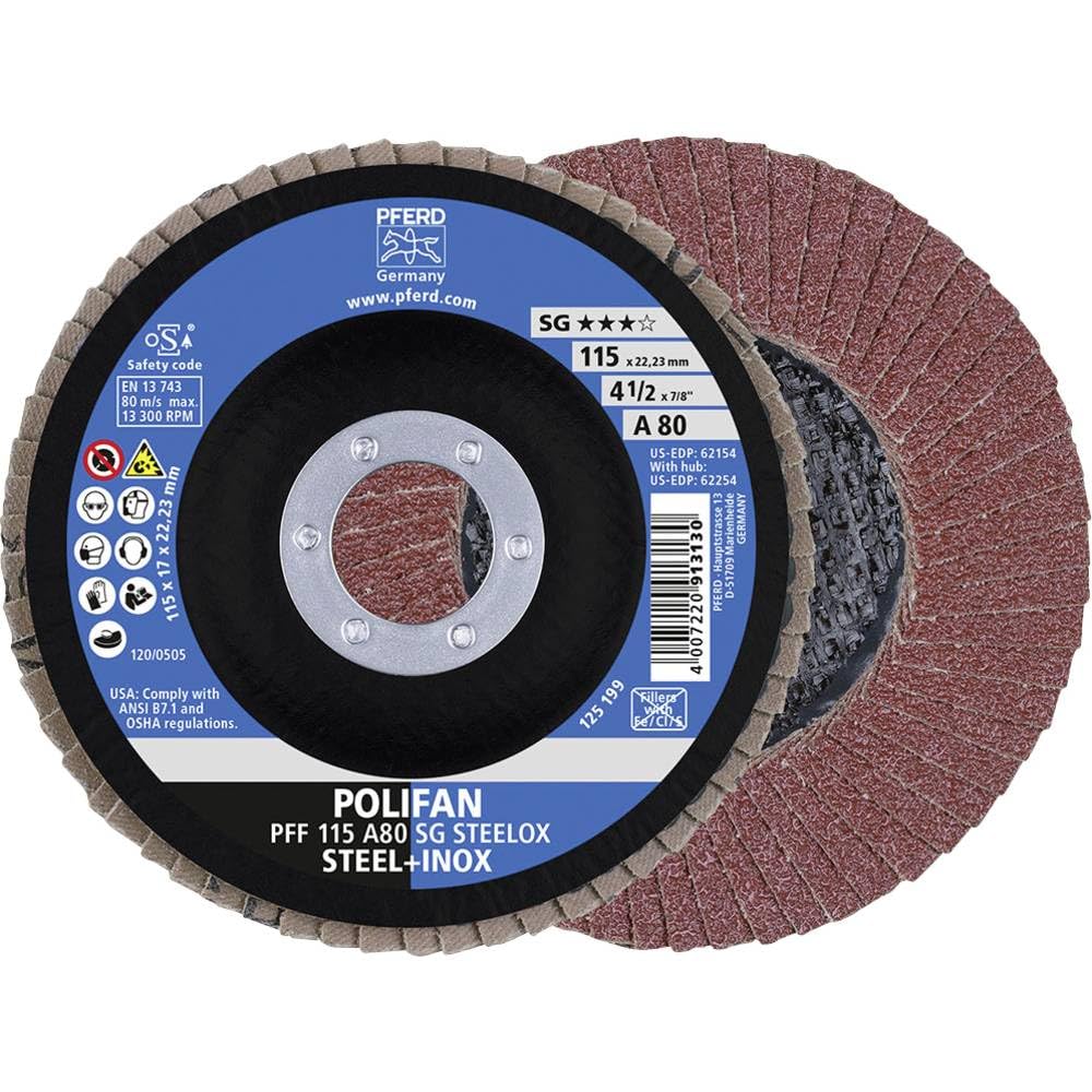 Pulidor abanico Ø 115 mm (13300 rpm), Polifan SG-A, grano: 80