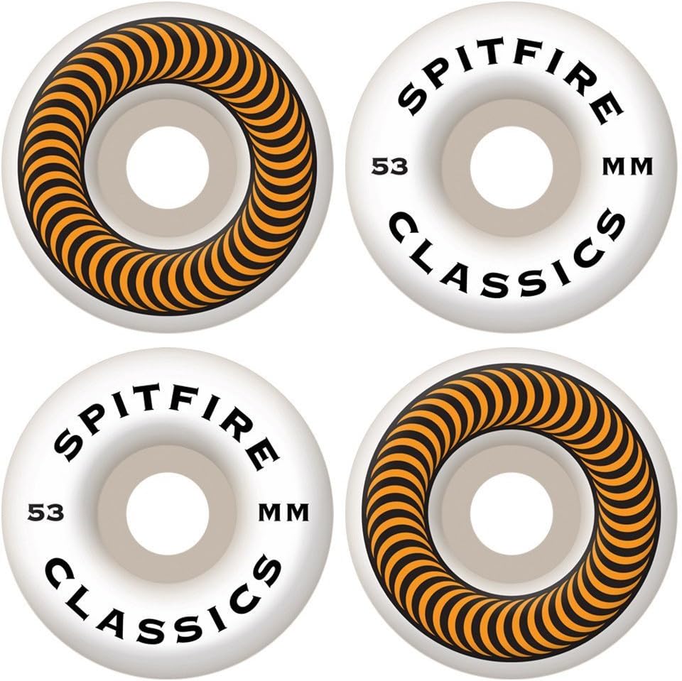Spitfire Skateboard Wheels 53mm Classics White