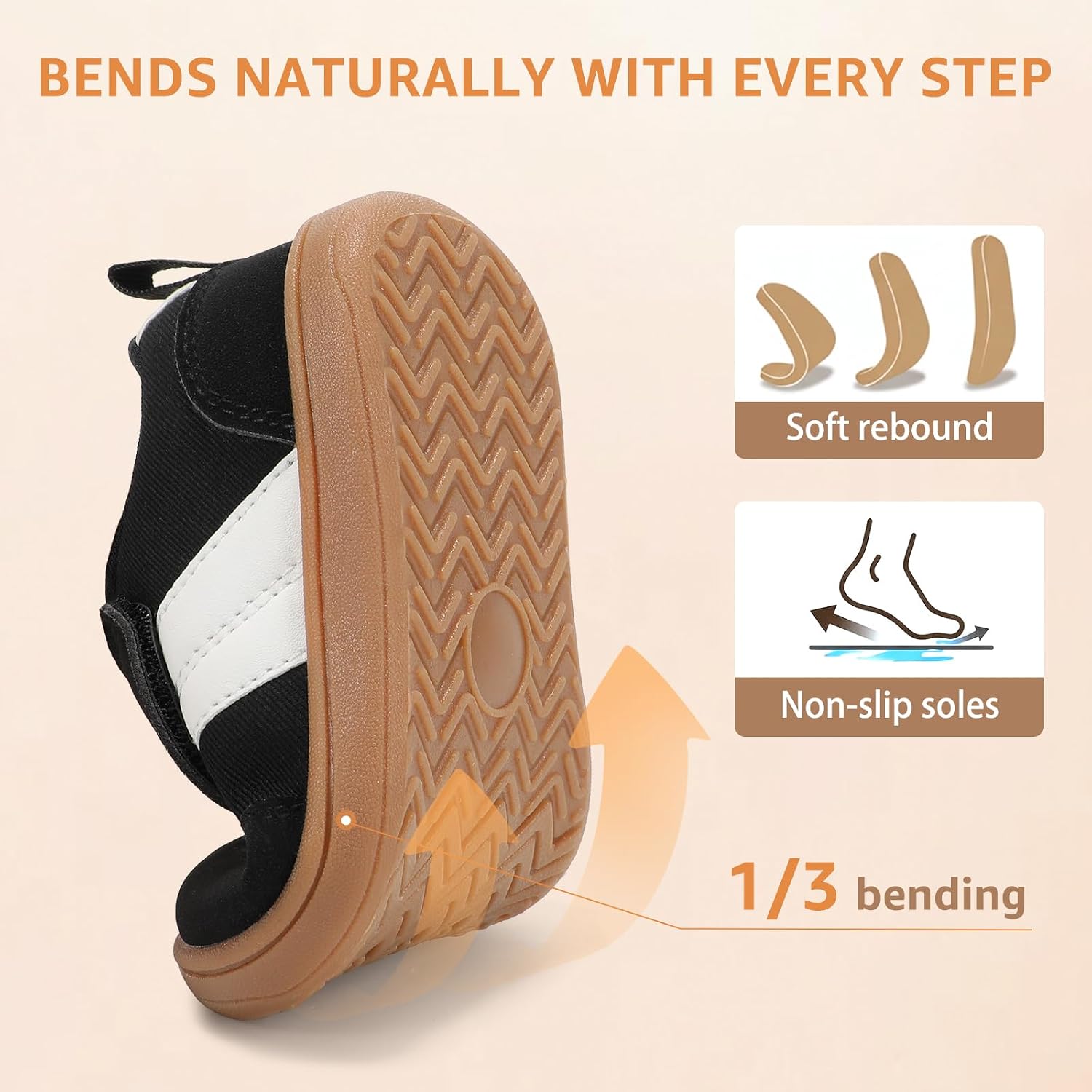 Toddler Barefoot Shoes,Boys and Girls First Walking Shoe with Hook and Loop Breathable Lightweight Non-Slip Baby Sneakers
