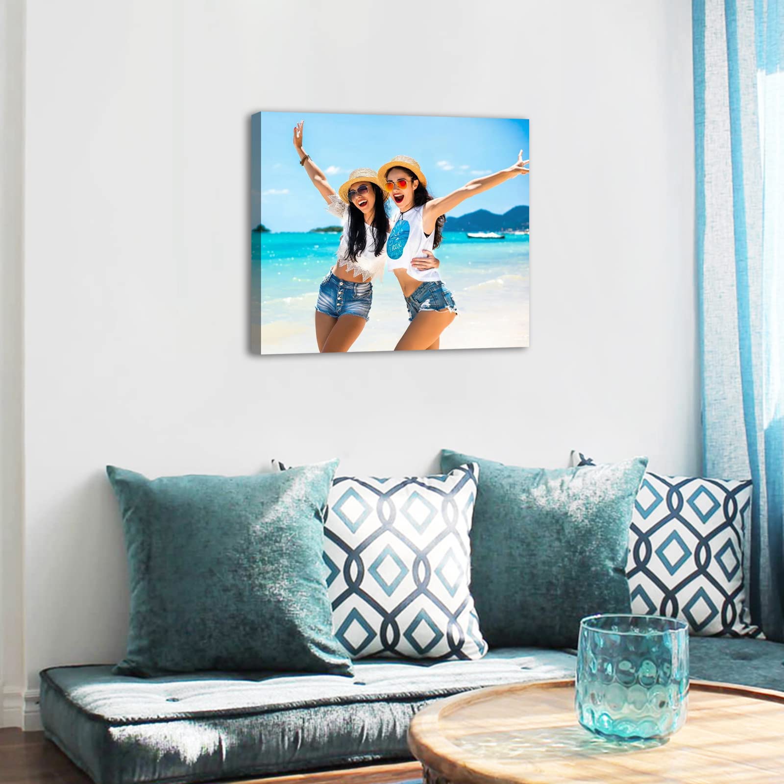 Toile Photo Personnalisée - Imprimez Vos Souvenirs Sur Toile 20x20 Cm Sans Cadre | Décoration Murale Moderne