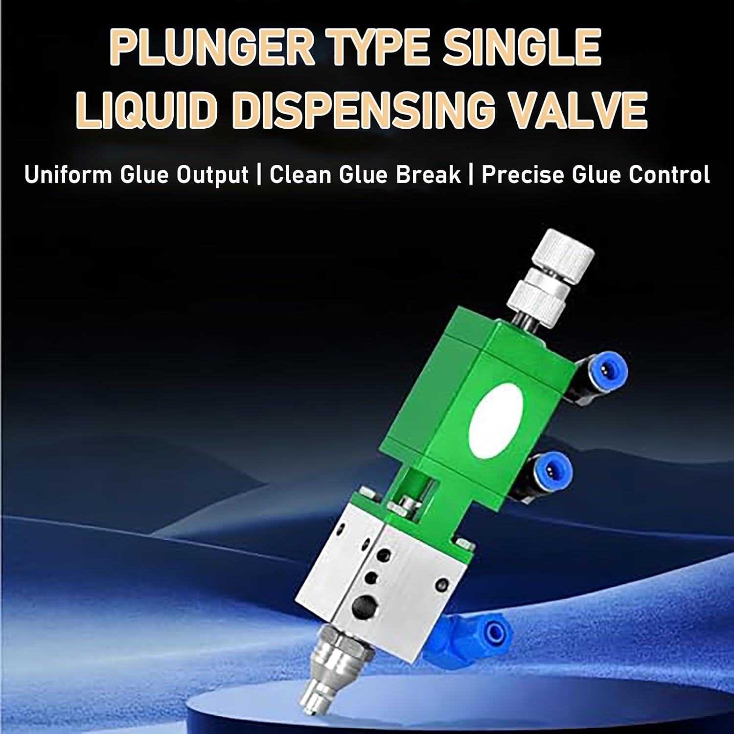 High-Precision Dispensing Valve, Anti-Drip Back Suction Dispensing Valve, Minimum Dispensing Volume 0.01ml, G1/4 Feeding Port, for Adhesives/UV Glue/Ink