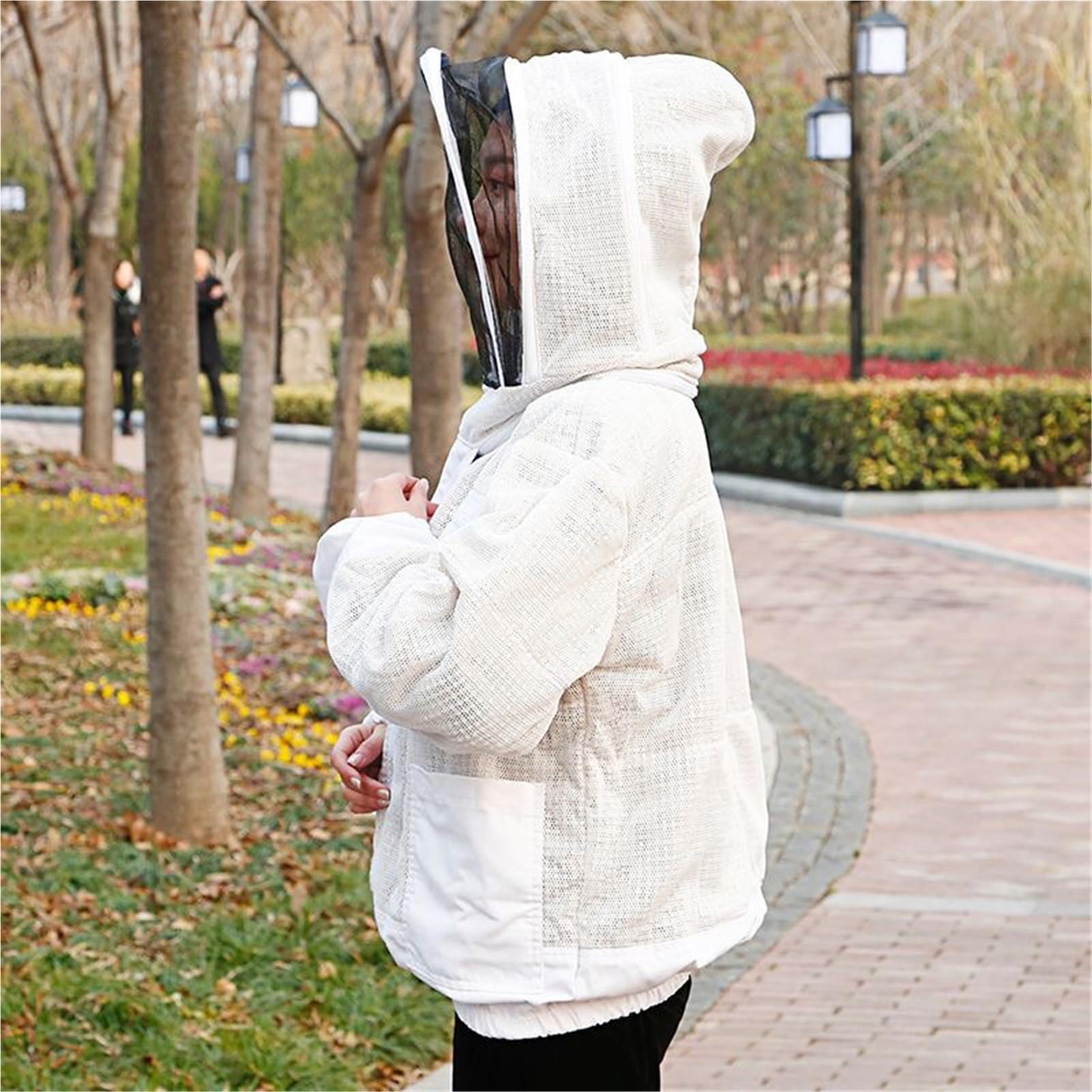 Traje de apicultor Profesional Chaqueta de apicultura ventilada Ropa protección for apicultores Herramienta(L)