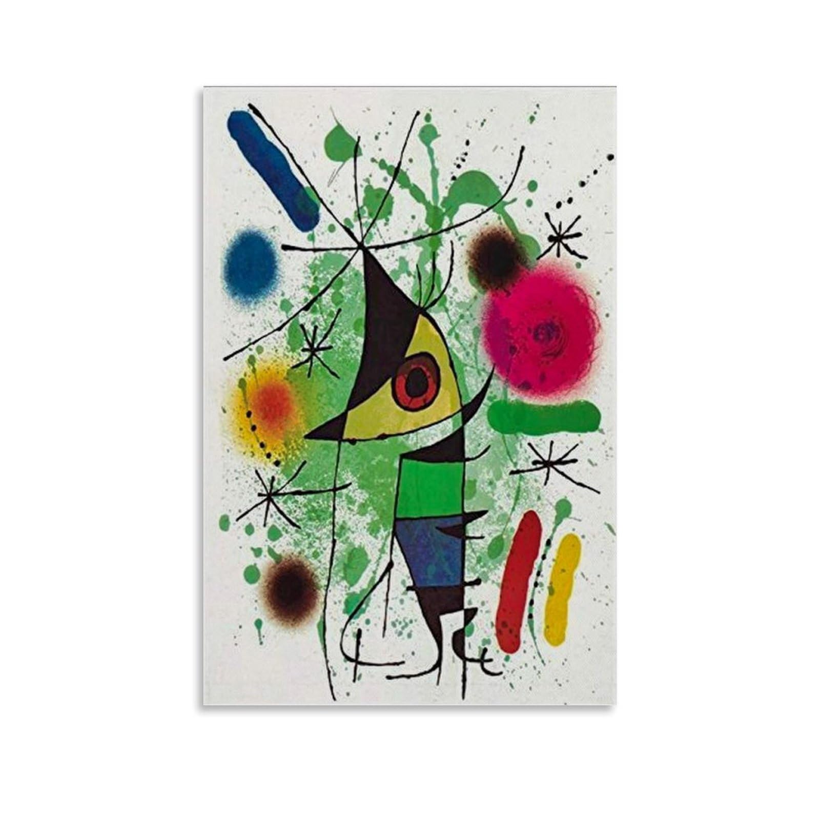 Xuxuecc Unframe Joan Miro Wall Art Prints Paintings Poster The Singing Fish Home Decor Wall Art Hanging Picture Print Bedroom Decorative Paintings Room 12X18inch(30X45cm)