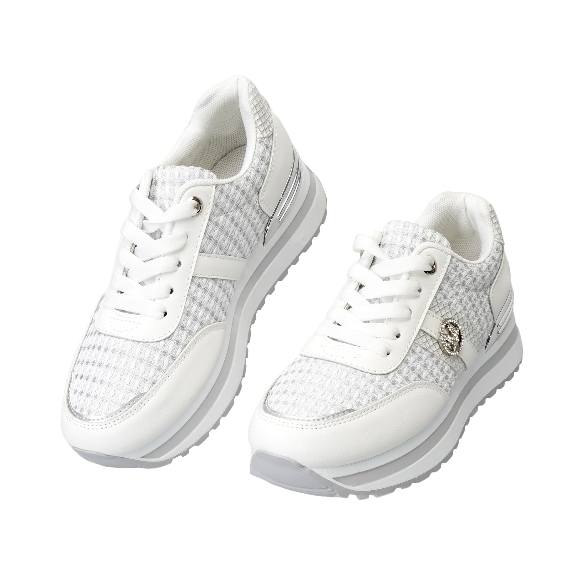 JOMIX Sneakers Donna Platform Scarpe con Zeppa Comode Ginnastica Sportive Leggere Traspiranti Passeggiata Casual Mesh Ragazza Moda