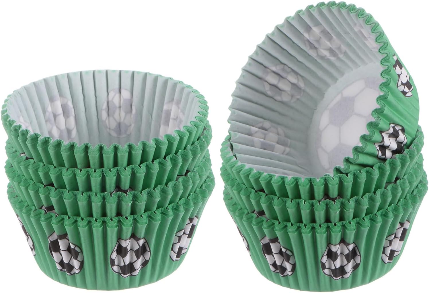 HARFINGTON 200 Count Cupcake Liners Soccer Cupcake Cups Standard Size Muffins Liners Papers Baking Cups Wrappers Greaseproof for Party Wedding Birthday
