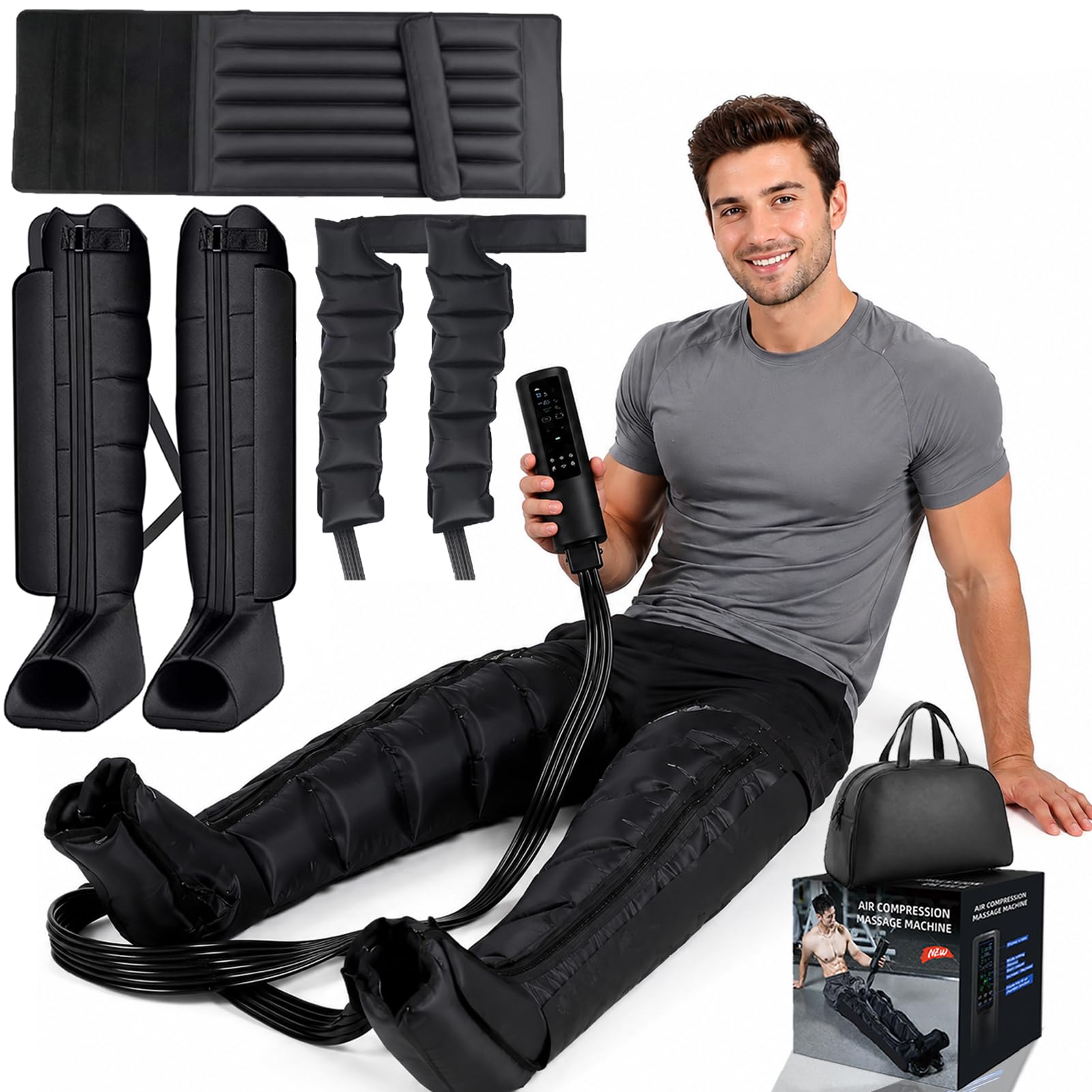 Lymphdrainage Gerät XXL, Beinmassagegerät für die Lymphdrainage