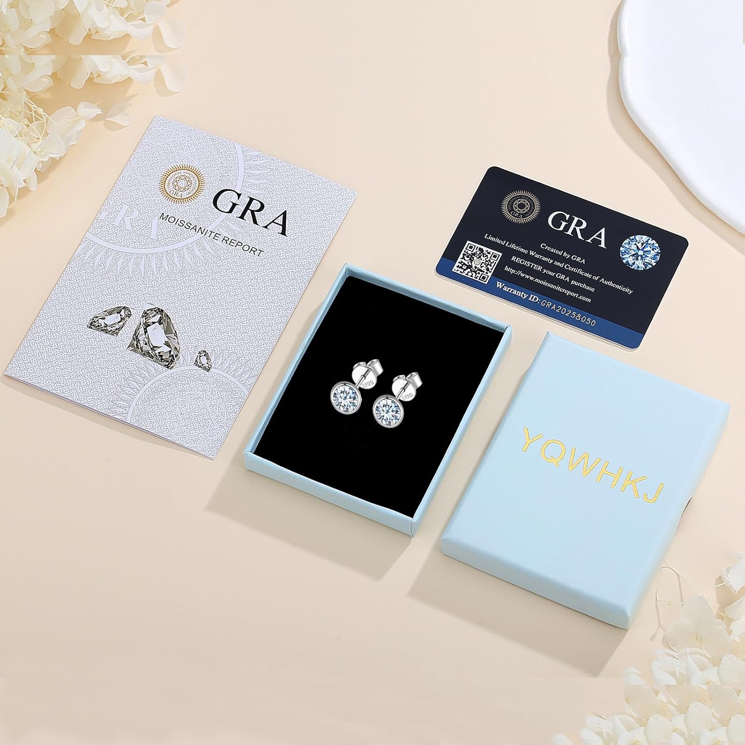 Moissanite Stud Earrings for Women, 925 Sterling Silver 1-2Carat Moissanite D Color Stud Earrings Perfect Jewelry Gifts - Image 7