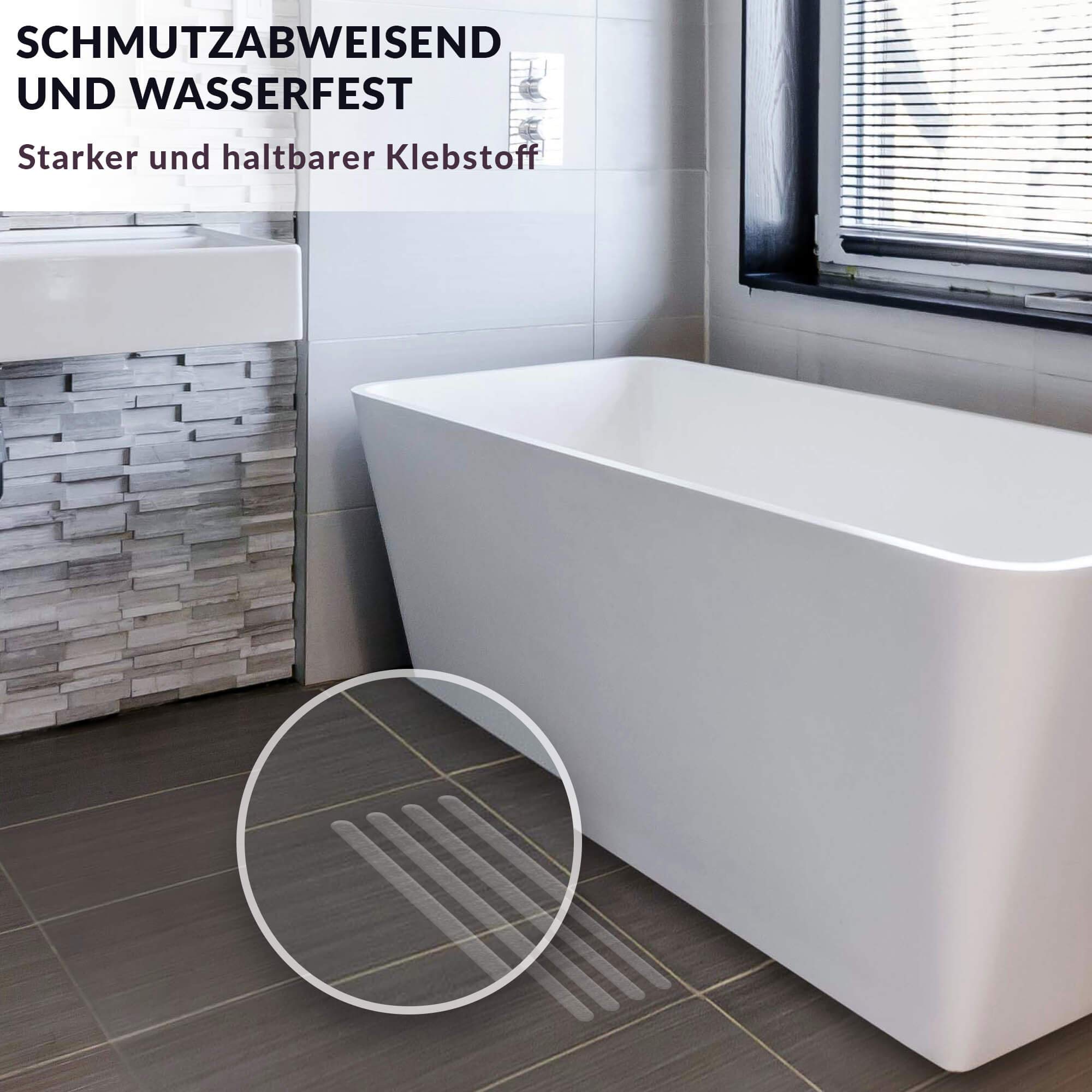 Strisce Antiscivolo Per Doccia E Vasca - Trasparenti E Facili Da Applicare - 12 Pezzi - Sicurezza Extra - Foto 8