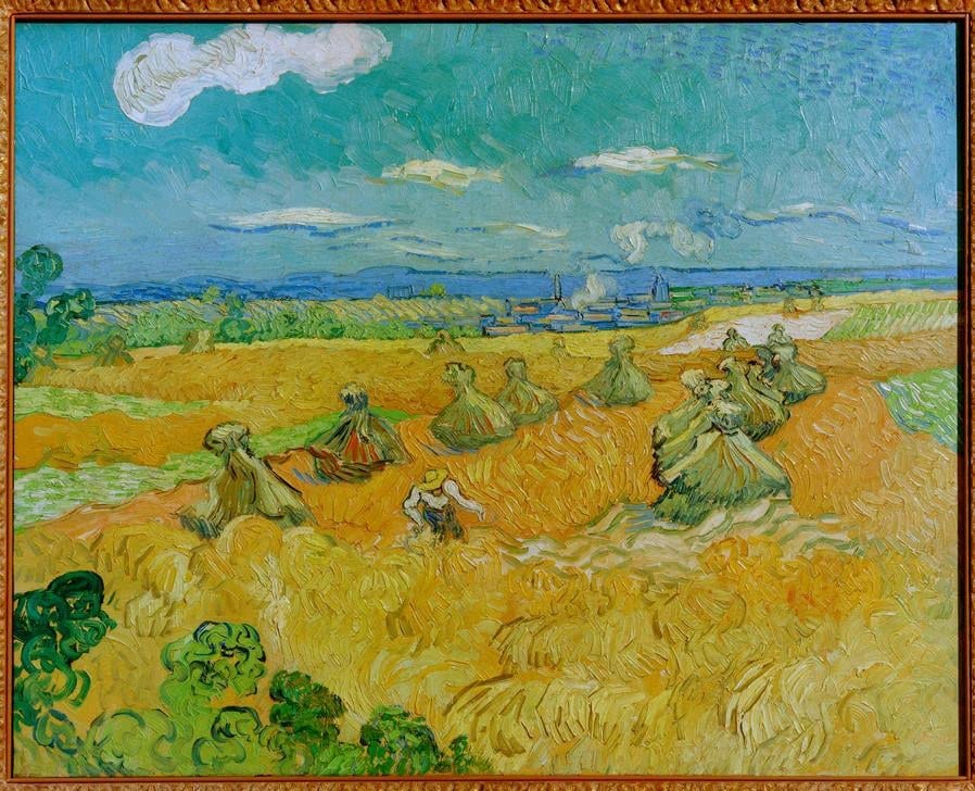 Peinture murale Ernte Van Gogh impression sur toile salon 60x90cm