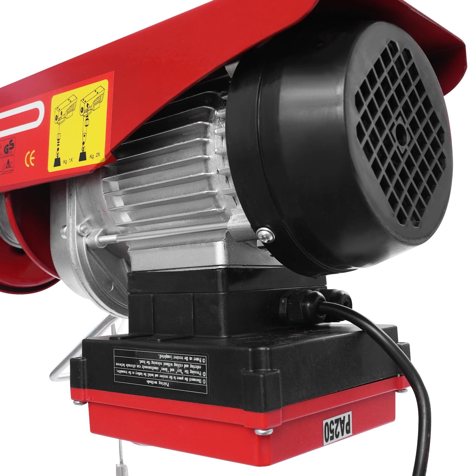 Argano elettrico Paranco elettrico da 550 W con telecomando wireless da 550 libbre con cavo di sollevamento a doppia linea per magazzino in garage