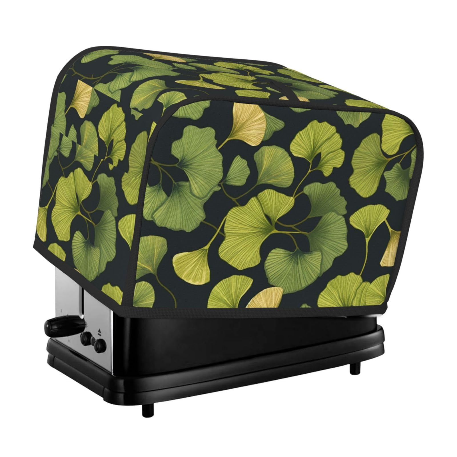 Toaster Covers 2 Slice Ginkgo Biloba Bread Machine Cover Quilted Dustproof Toaster Cover Washable Bread Maker Protective For Kitchen Small Appliance