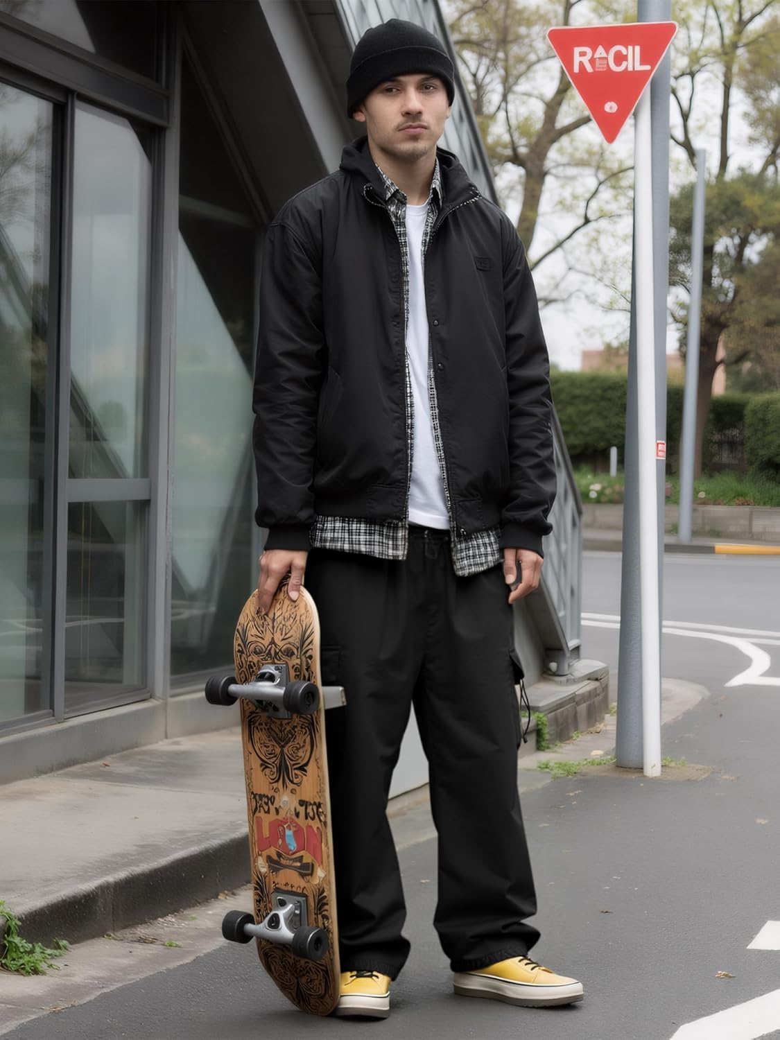 JMIERR Men's Baggy Cargo Pants Trendy Casual Parachute Pant Loose Fit Harem Joggers with Pockets for Streetwear - Image 9