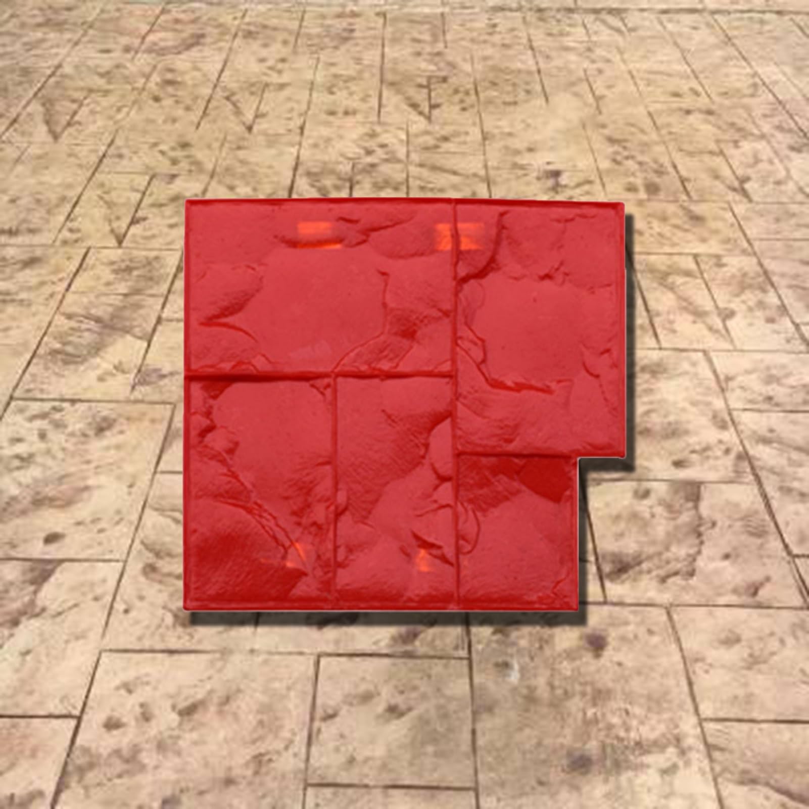 UrbanUp Concrete Moulds Decorative Concrete Stamp Molds, Floor Pattern Concrete Seamless Stamp Mat for Outdoor Sidewalk, Sturdy Stamped Pattern Finishes