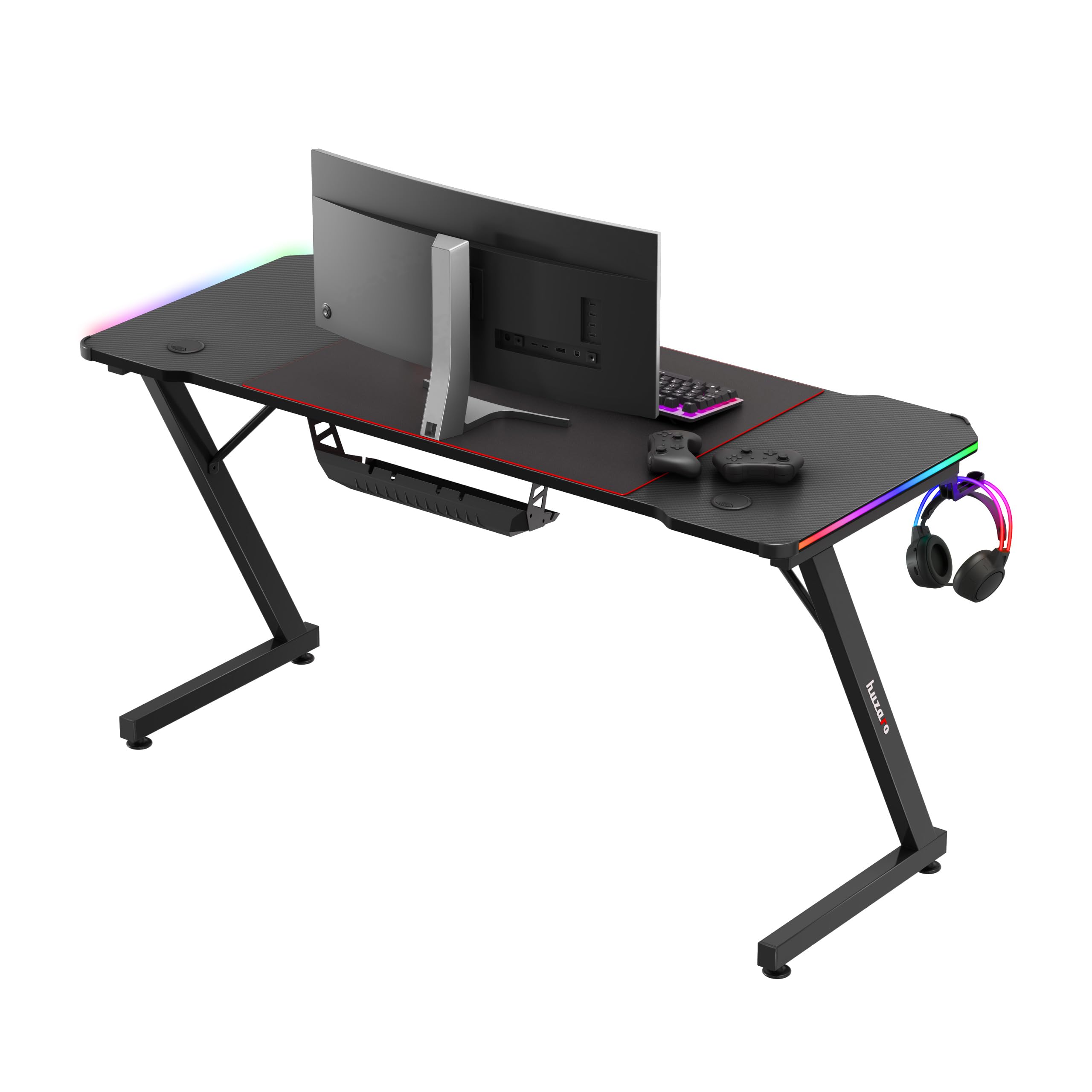 huzaro Hero 3.3 RVB, Eclairage LED, Tapis de Souris, Crochet pour Casque