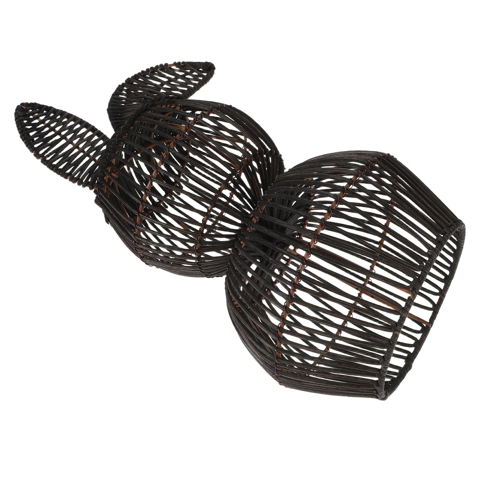 Coniglietto Pasquale in Rattan Intrecciato a Mano 15x30 Cm, Decorazione Primaverile da Tavolo e Veranda, Ornamento Naturale Leggero per Feste e Arredamento Rustico