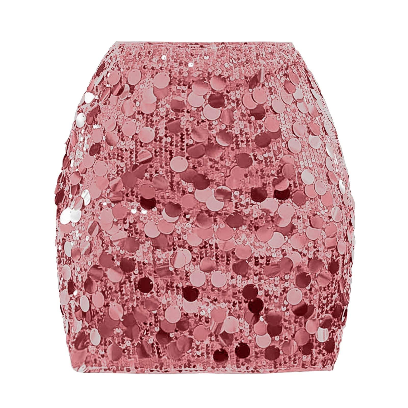Gonna da donna in tulle, classica gonna a tutù, con paillettes, elasticizzata, attillata, minigonna per uscire e feste, colore nero