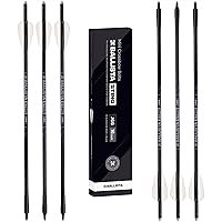 BALLISTA Sting Micro-Diameter Crossbow Bolts: 6.0mm Carbon Arrows w/ Field Tips, Half-Moon Nocks & Penetrator Inserts for Hunting