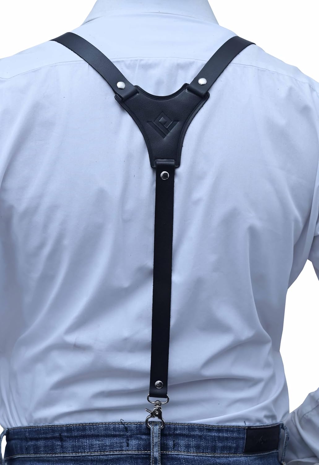 Genuine Leather Suspenders For Men Heavy Duty with Strong Clips, Leather Suspenders for Men - Image 4