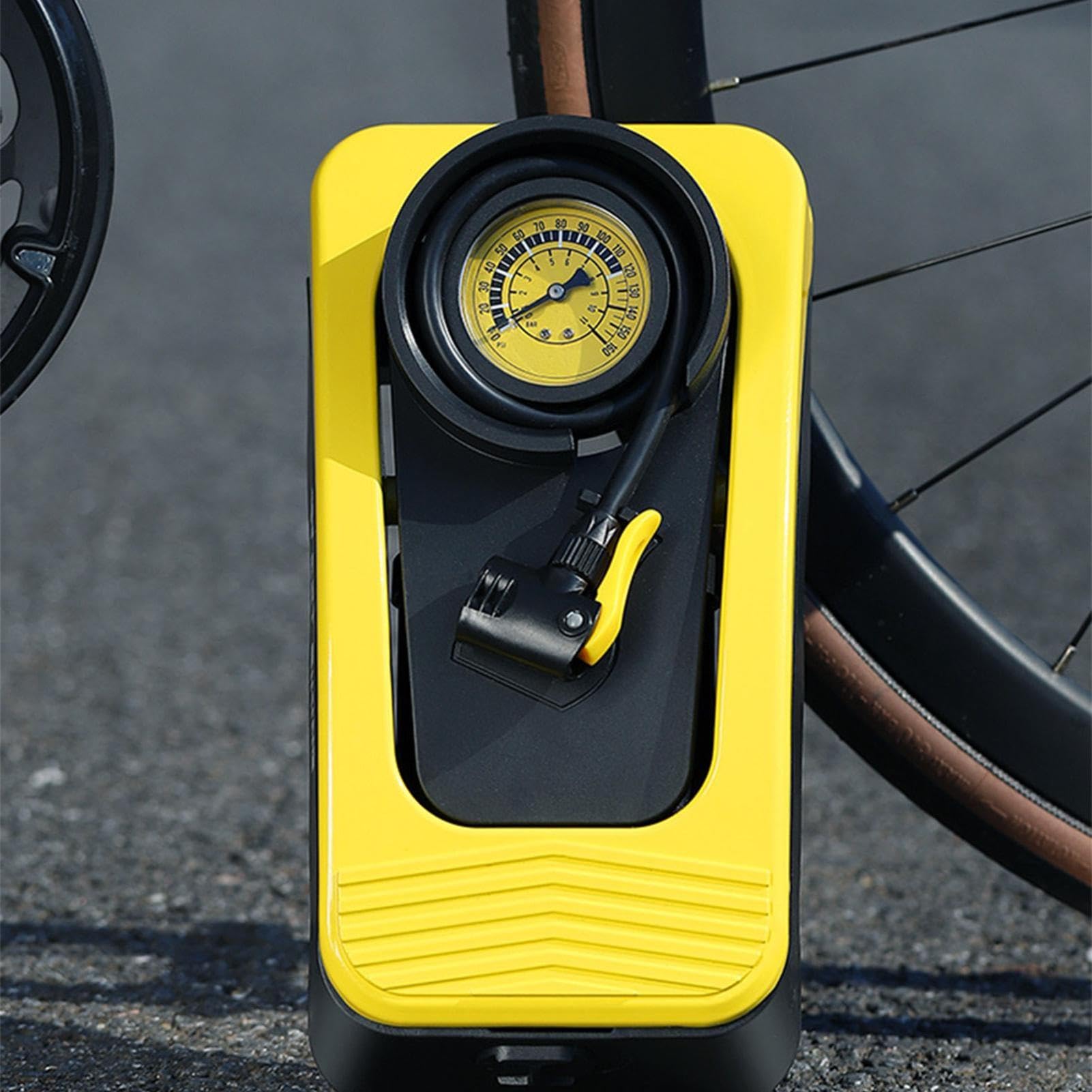 Pompa A Pedale Per Bici Doppio Cilindro Ad Alta | Pompa Da Pavimento Per Bicicletta Per automobili, motocicli, biciclette e imbarcazioni di ogni tipo