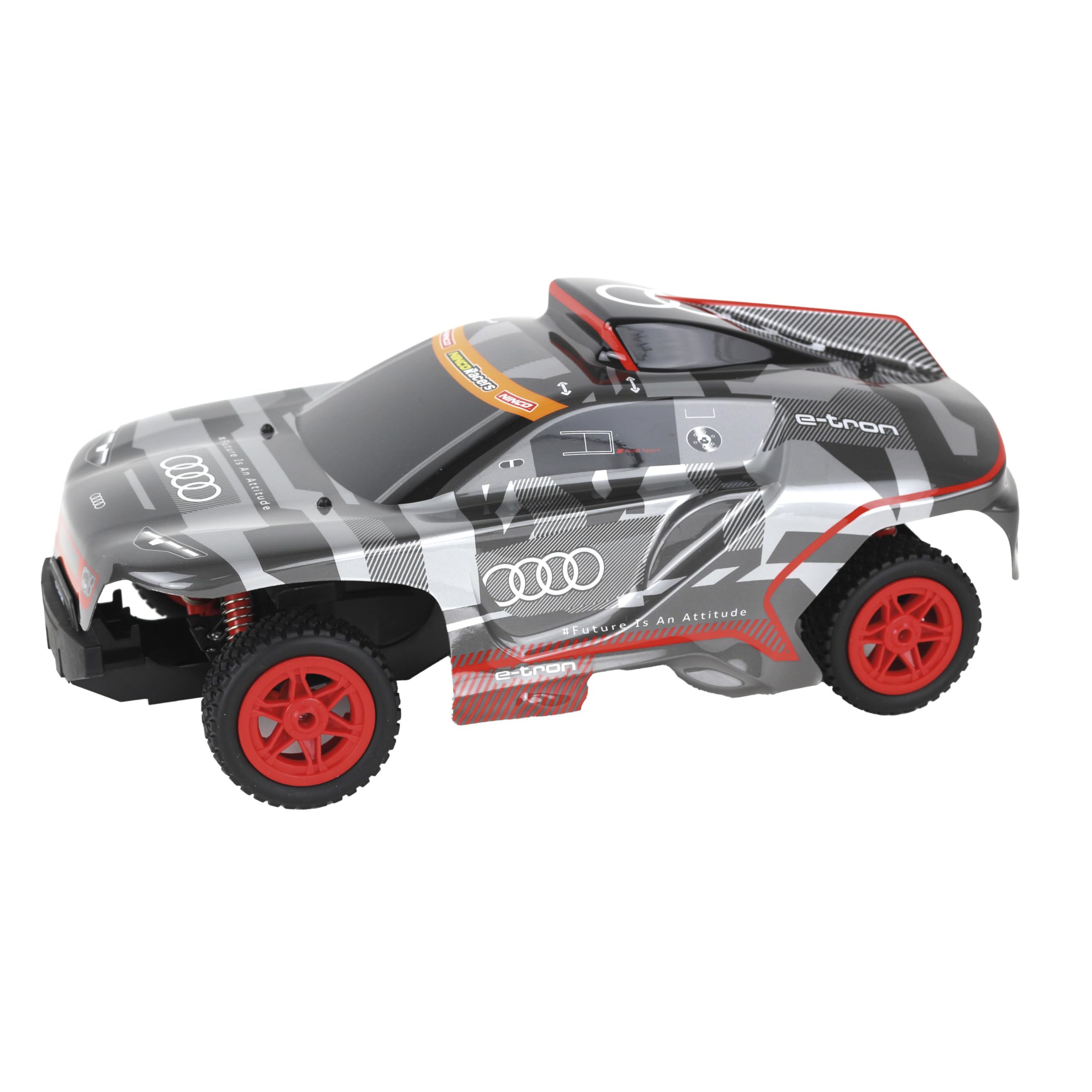 Ninco - Audi RS Q E-Tron | Coche Radiocontrol Dakar Escala 1/10 | Batería Li-Ion con 500mAh | Suspensiones Independientes | Emisora 2,4Ghz | +6 Años (NH93147)