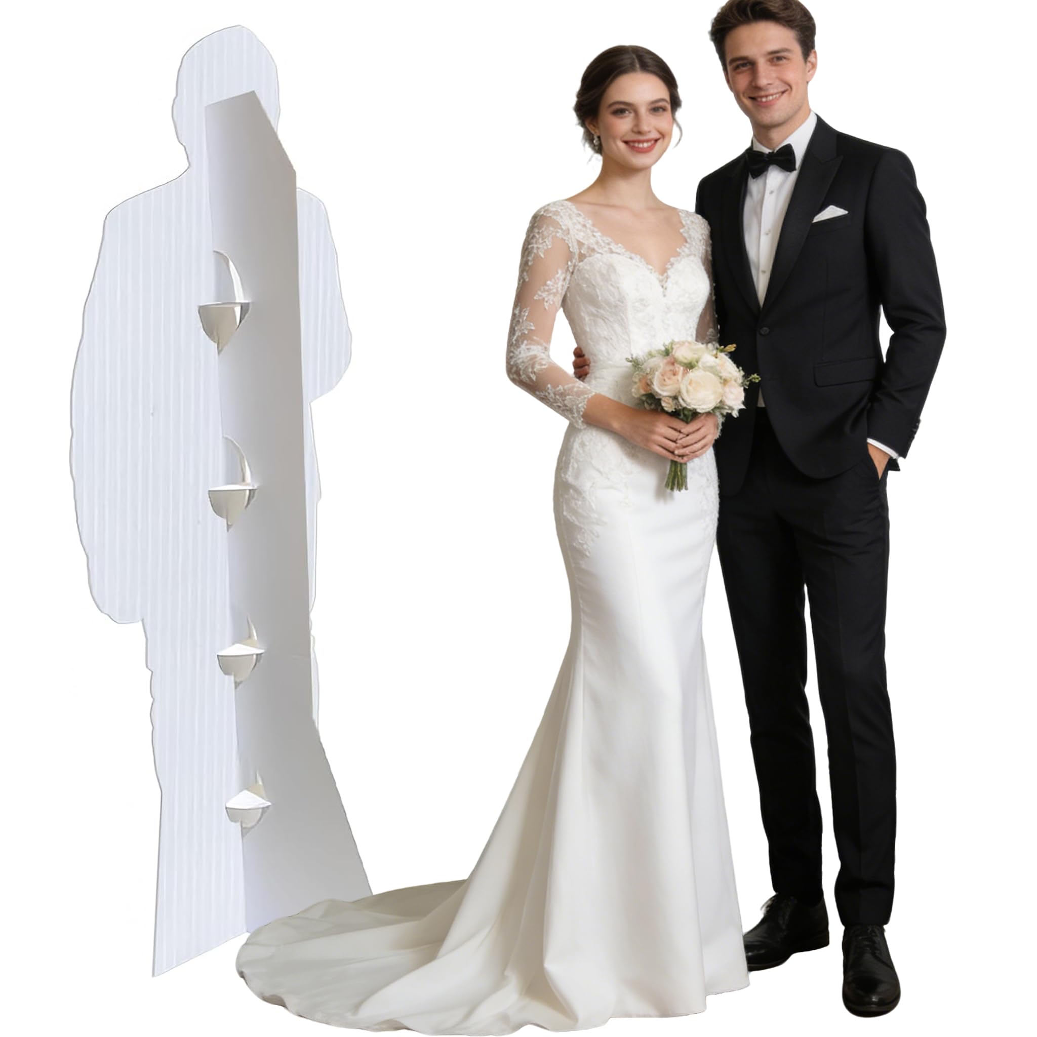 1-8 Ft Custom Life Size Cardboard Cutout with Your Photo,Waterproof High Resolution with Stand,Multi-use Perfect for Wedding, Graduation, Birthday, Party, Anniversary, Halloween,Christmas