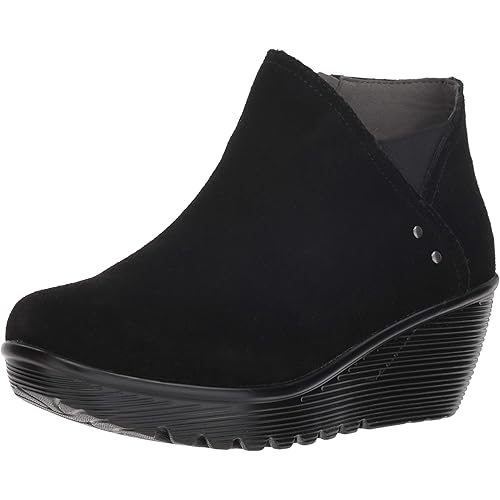Skechers Women's Parallel-Ditto-Asymmetrical Collar Suede Bootie Ankle Boot