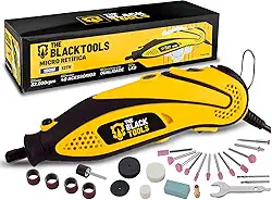 Micro Retifica Profissional 135w Elétrica Com Kit Acessórios 40 Peças Corte Desbaste Tmr135 220V The Black Tools