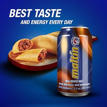 Maltin Polar Malt Beverage Non-Alcoholic Drink with Cane Sugar, 6-Pack