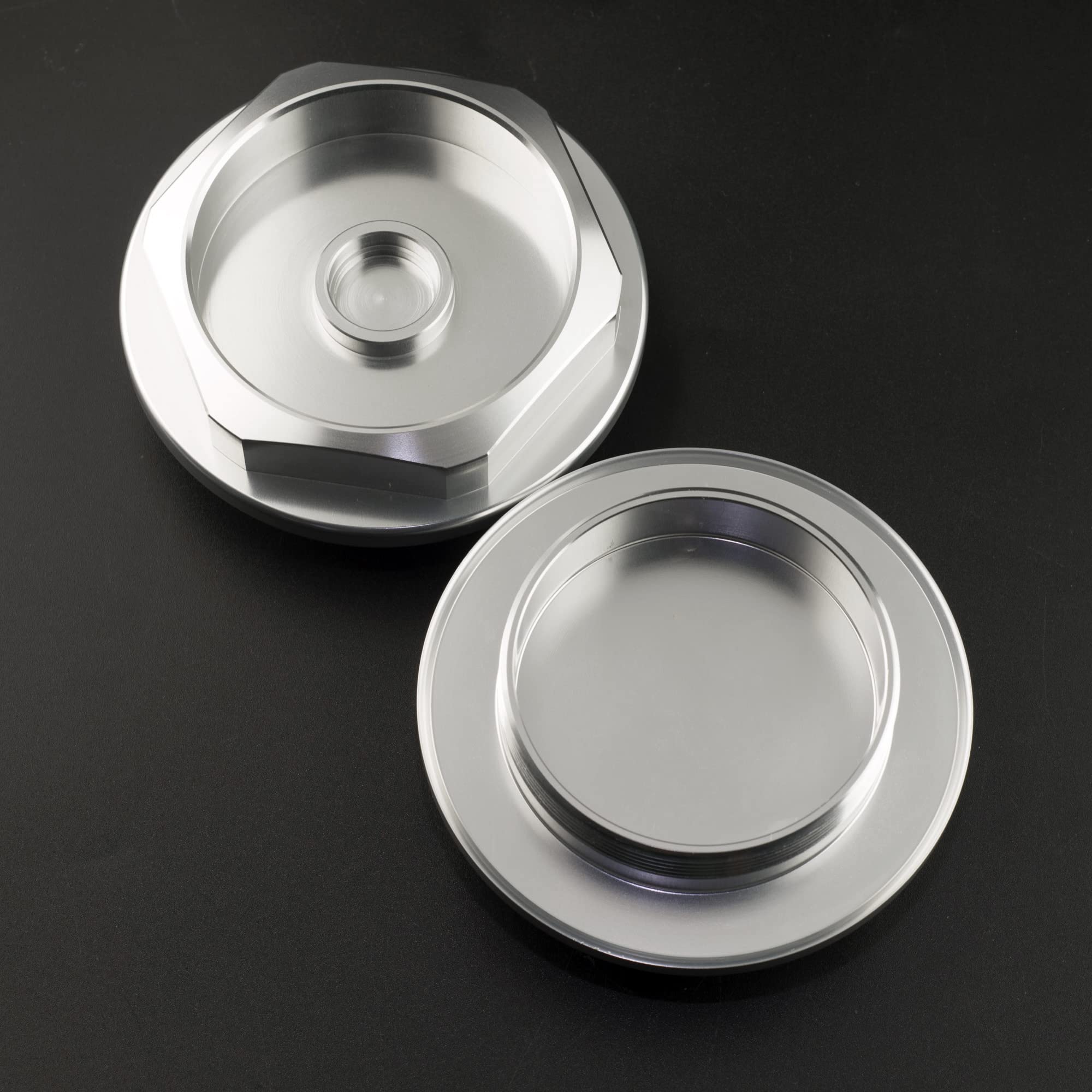 RhinoTuning 1 sztuka kołpaków piasty 102 mm OD 102 mm ID 72 mm, osłona piasty kompatybilna z RS005- RS358 (srebrna)