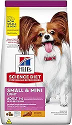 Ração Hill's Science Diet Light com Baixas Calorias Pequenos e Mini para Cães Adultos Sabor Frango 2.04kg