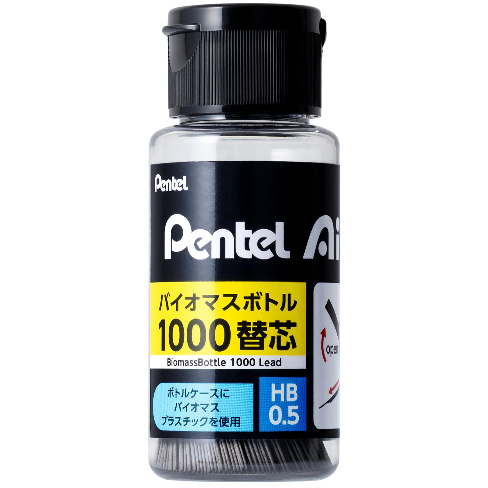 Pentel Ain 0.02 inch (0.5 mm) HB 1000 Bio Bottle C1005BIO-HB : Office Products