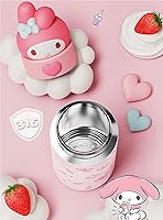 Vista 3 de Melody - Botella de agua aislada de acero inoxidable, 11.8 fl oz, color rosa