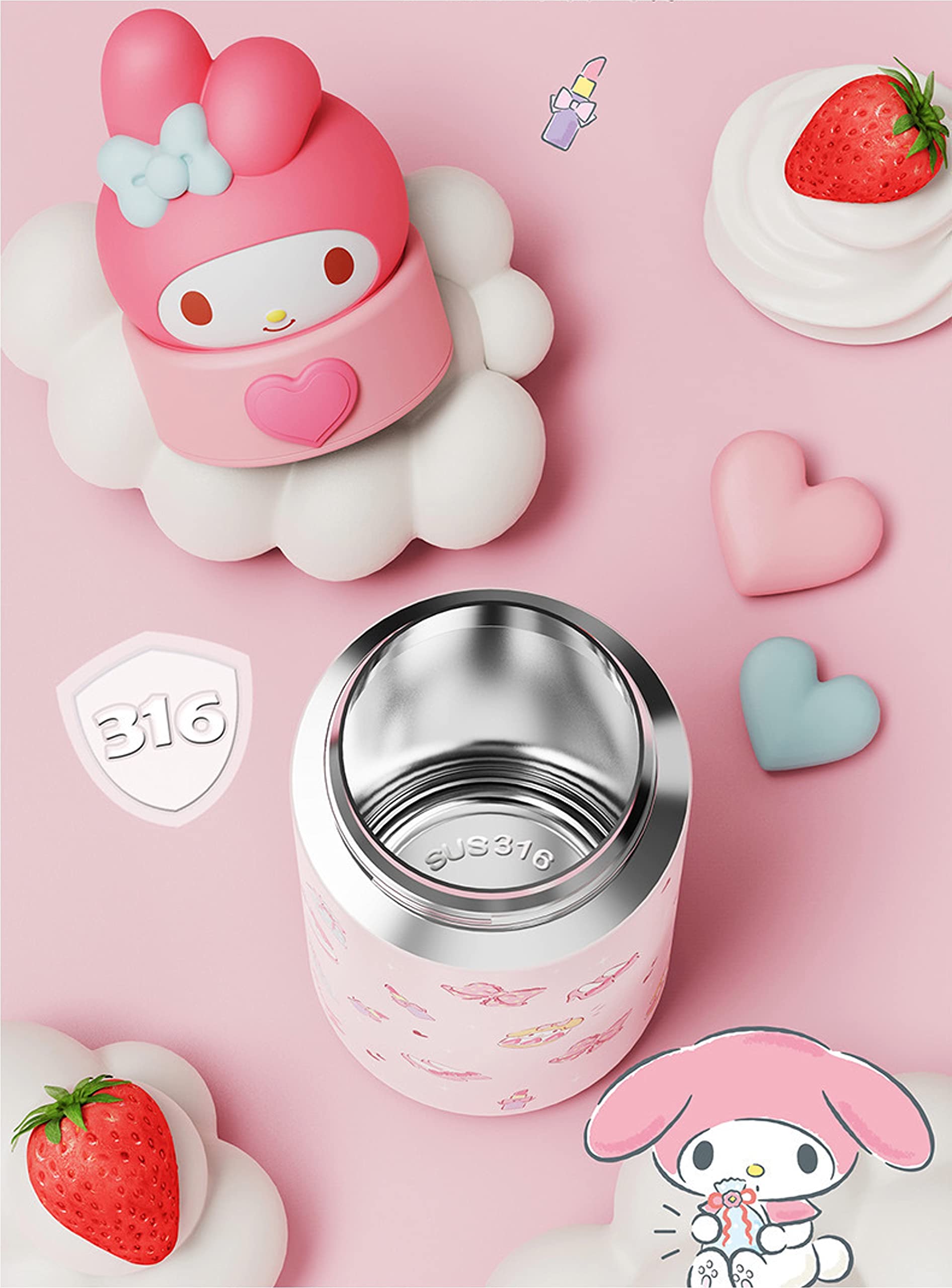 Amazon.com: Melody Stainless Steel Insulated Water Bottle 350ml