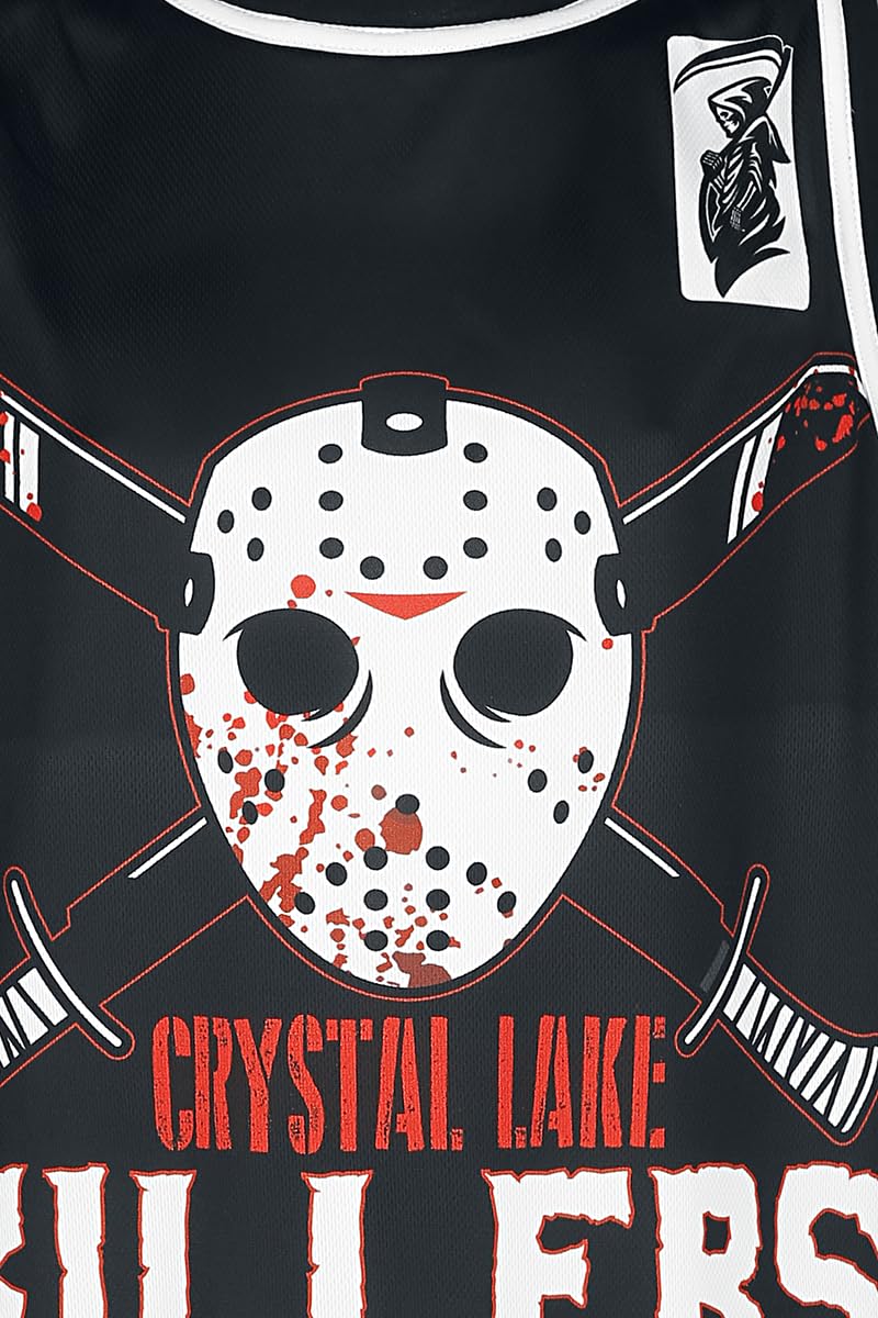 Heartless Crystal Lake Killers Unisex Canotta Sportiva nero/bianco/rosso 100% poliestere Regular