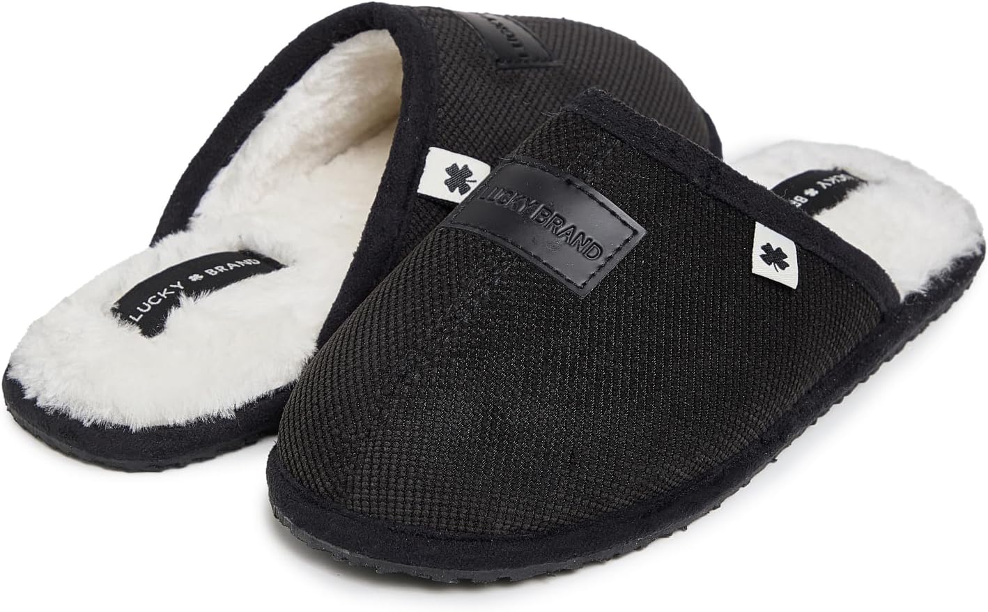 Lucky Brand Boys Textured Scuff Slippers with Plush Lining Warm Cozy Indoor Outdoor Slip On Kids House Shoes for Boys - Image 3