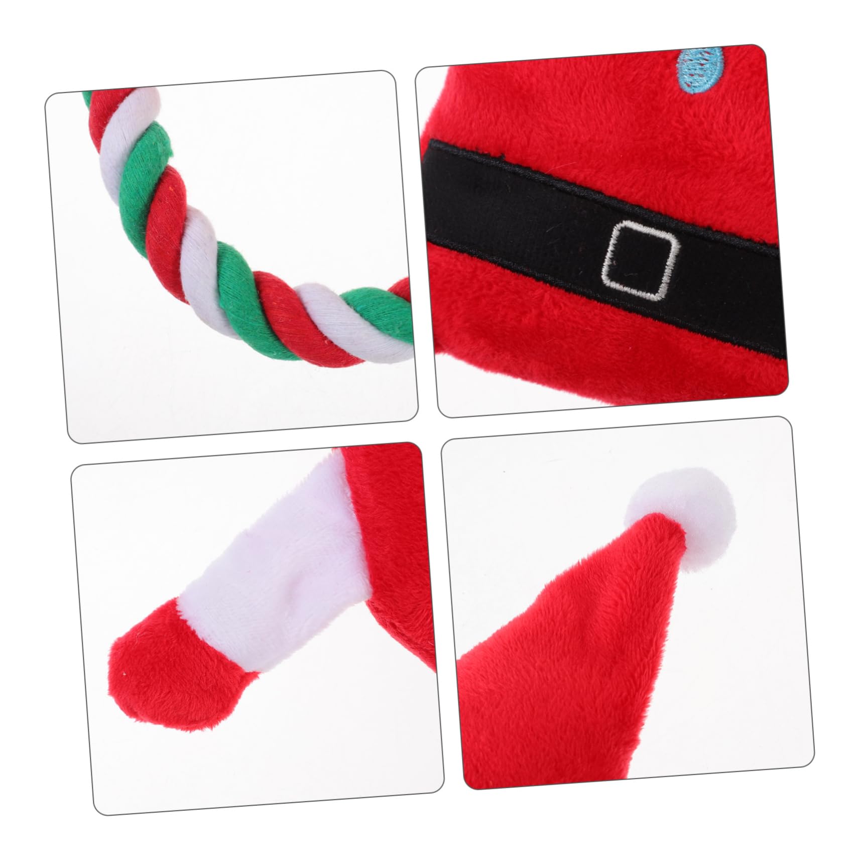 BESPORTBLE 4stücke Weihnachts-hundespielzeug Aus Bissfestes Und Interaktives Kauspielzeug Im Santa Claus Design Für Welpen Und Hunde Zahngesundheit Für Spielerische Beschäftigung
